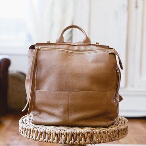 Mina Baie Harper Diaper Backpack Leather Bag